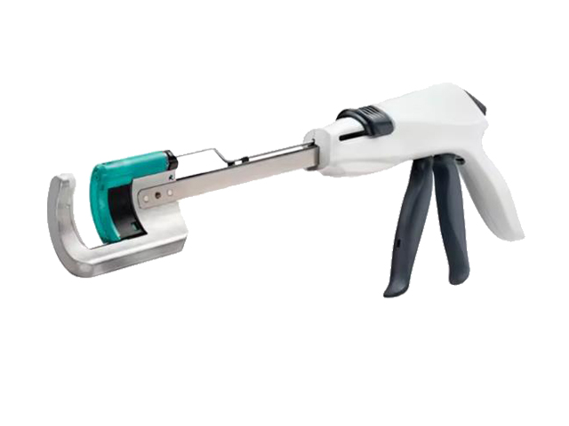 disposable curved cutter stapler